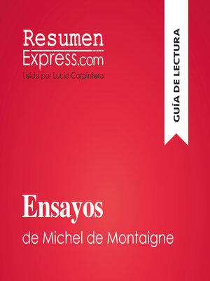 cover image of Ensayos de Michel de Montaigne (Guía de lectura)